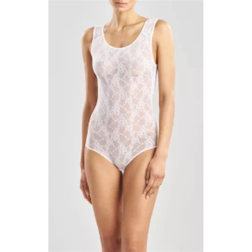 NWT Natori L Bliss Allure Lace Bodysuit 780303 White 126136